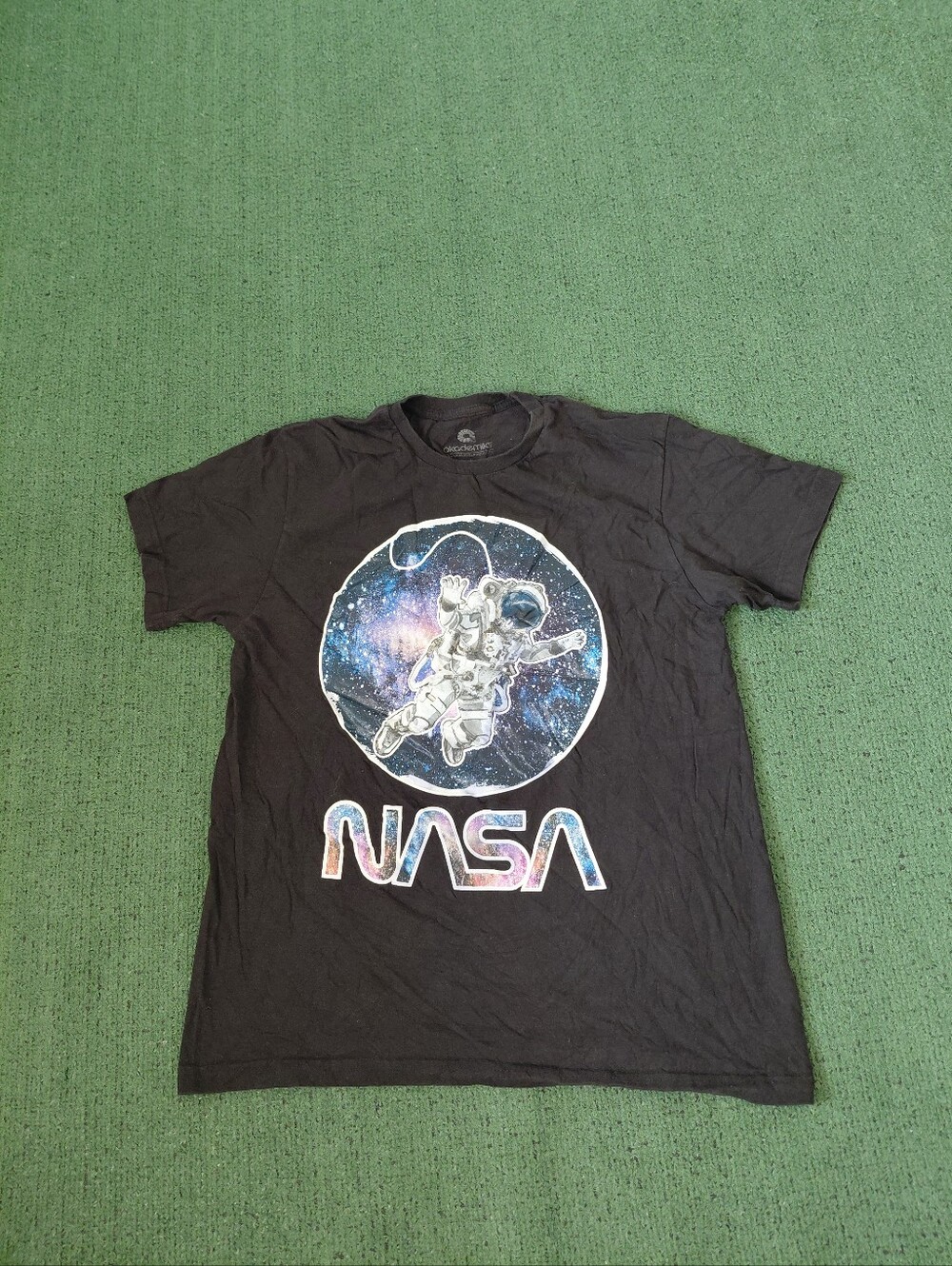 NASA Space Suit Galaxy Black T Shirt Sz Large